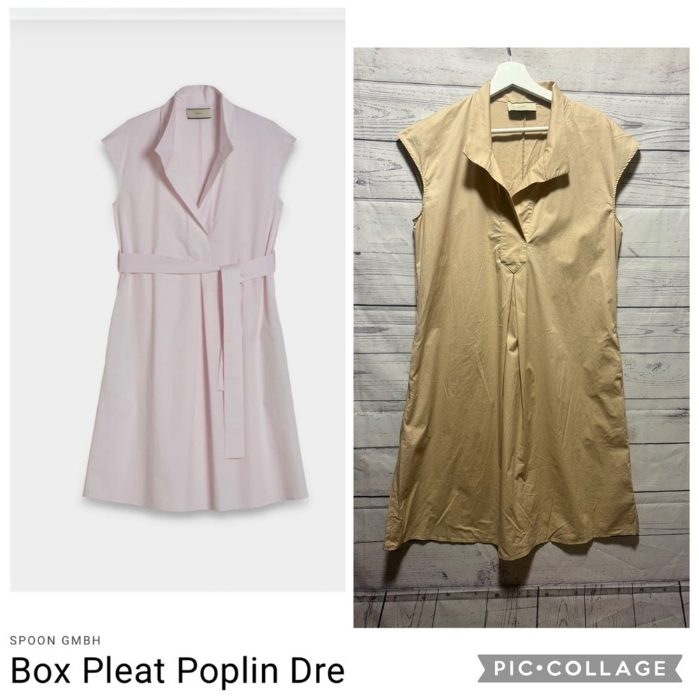 SPOON Box Pleat Poplin Dress